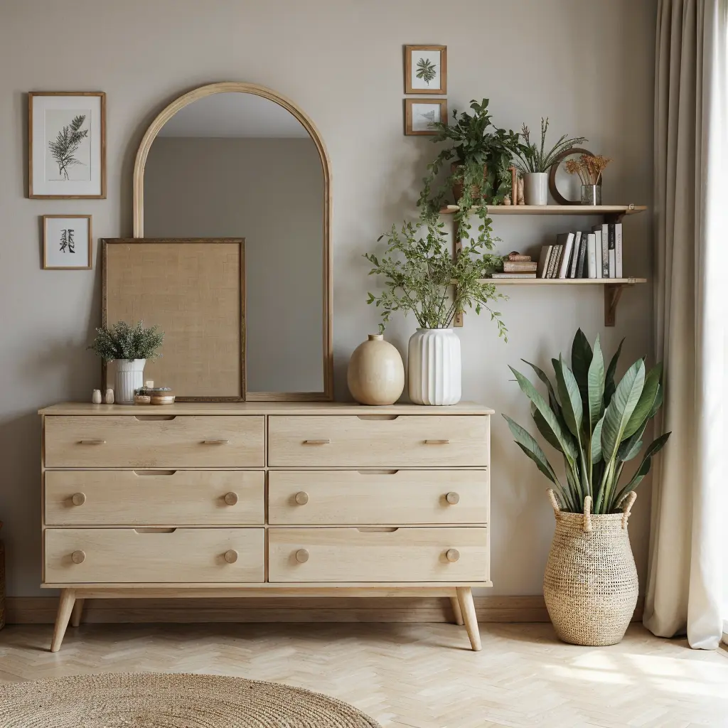 24 how to decorate a dresser with a mirror
placement of dresser with wall
