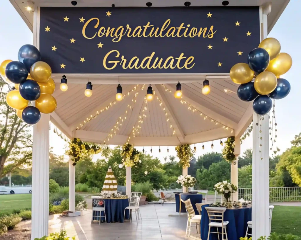 how to decorate a pavilion for a graduation party